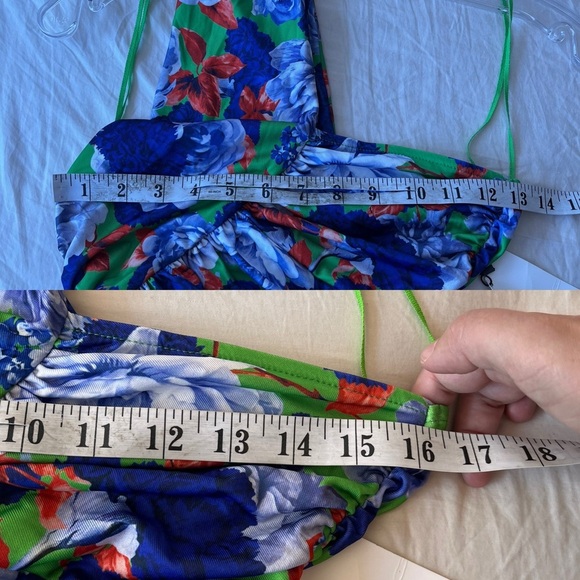 NWT ZARA Asymmetric Floral One-Shoulder Bodysuit S - Picture 16 of 16